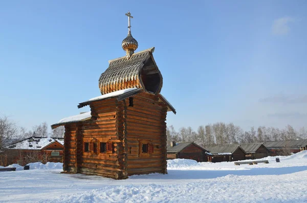 Ilimskaya Kazanskaya Church Selo Ilimsk Nizhneilimsk Region Irkutsk Oblast Taltsy — Stock Photo, Image