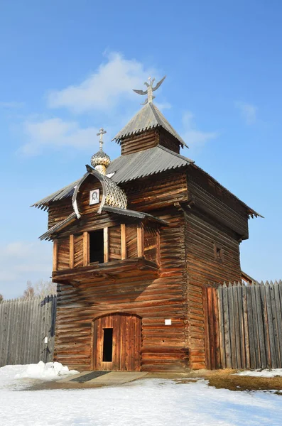 Der Spasskaja Erlöser Turm Der Stadt Ilimsk 1667 Erbaut — Stockfoto