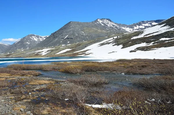 Russia Penisola Kola Khibiny Lago Serdtsevidnoye Nell Estate — Foto Stock