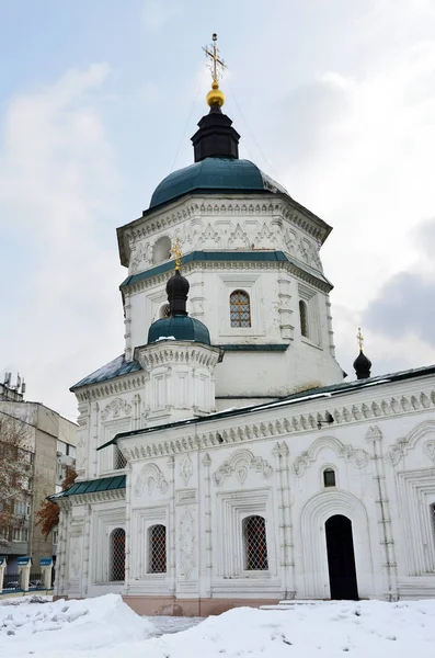 Holy Trinity Church Den Staden Irkutsk Tidigt Våren Ryssland — Stockfoto