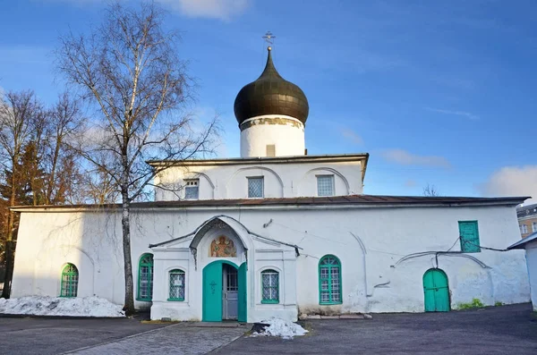Russie Église Mikhaïl Gavriil Archanges Gorodets Dans Ville Pskov Rue — Photo