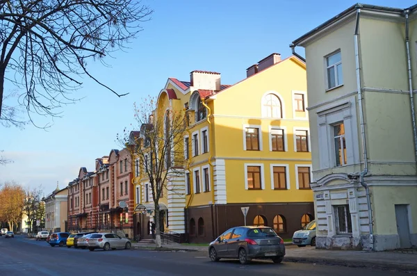 Pskov Russie Décembre 2017 Voitures Garées Dans Rue Nekrasov Pskov — Photo