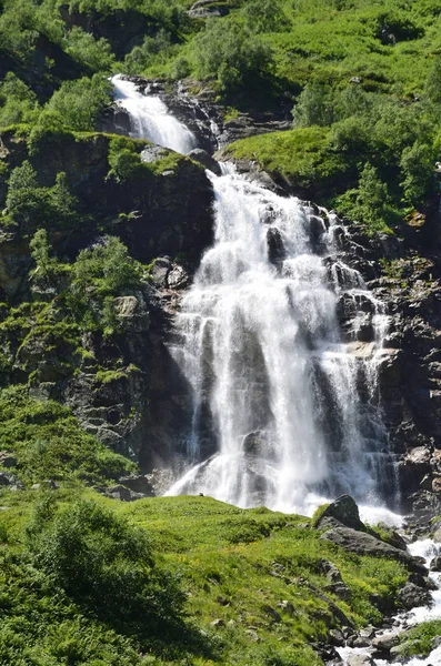 Russia Caucasian Biosphere Reserve Upper Imeretinsky Waterfall River Imeretinka Summer — Stock Photo, Image