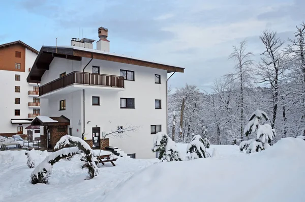 Rosa Khutor Sochi Russland Januar 2018 Haus Olympischen Dorf Auf — Stockfoto