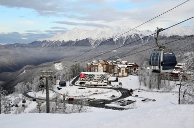 Rosa Khutor, Sochi, Russia, January, 26, 2018.Russia, Sochi ski resort 