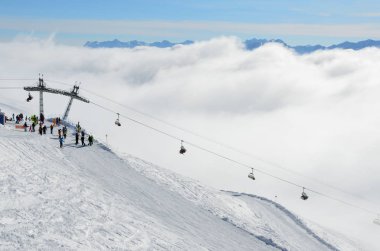  Rosa Khutor, Sochi, Rusya Federasyonu, Ocak, 28, 2018. Telesiyej 