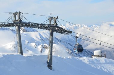 Rosa Khutor, Sochi, Rusya Federasyonu, 26 Ocak 2018, Cable car 