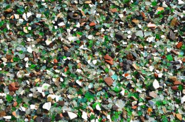 Arka plan cam çakıl. Steklyannaya (cam) Bay yakınında. Rusya, Primorsky Krai