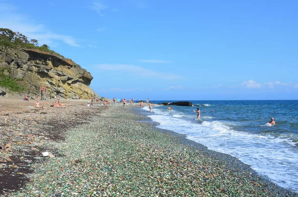 Владивосток Россия Сентября 2017 Отдых Бухте Стеклянная Китовая Близ Владивостока — стоковое фото