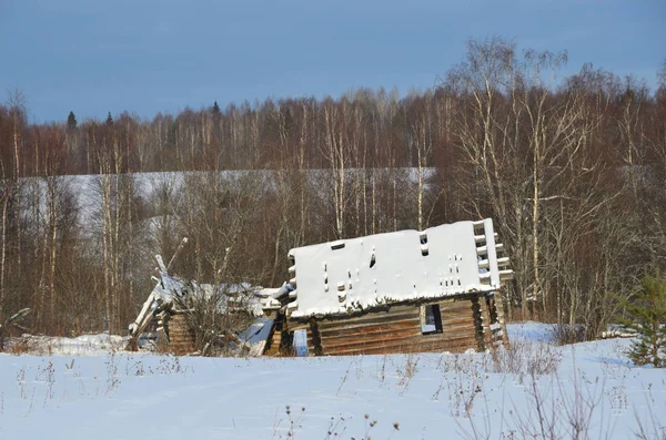Rusia Región Arkhangelsk Distrito Plesetsk Los Habitantes Abandonaron Pueblo Mikhailovskoye — Foto de Stock
