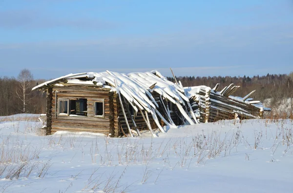 Rússia Região Arkhangelsk Distrito Plesetsk Habitantes Abandonaram Aldeia Mikhailovskoye Isakovskaya — Fotografia de Stock