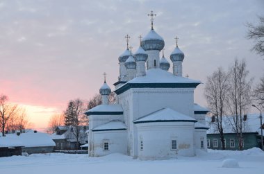 Arkhangelsk bölgesi. Kargopol batımında yeni meydanında kutsal bakire Meryem (Rozhdestva Presvyatoi Bogoroditsy) doğuş Kilisesi