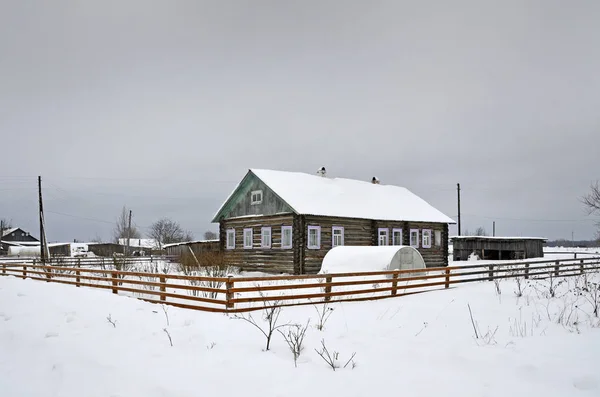 Rosja Arkhangelsk Regionu Kargopol District Oshevensk Wieś Niz Dom Mieszkalny — Zdjęcie stockowe