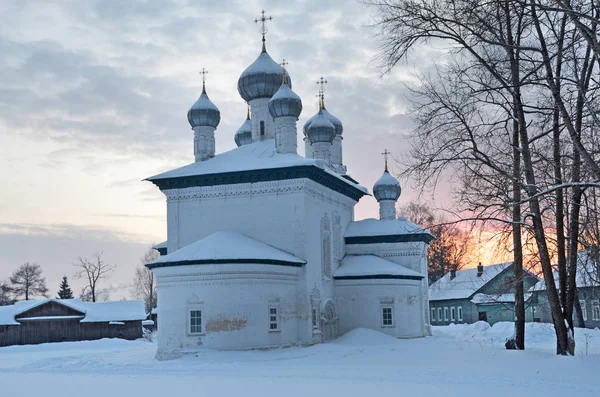 Arkhangelsk Regionu Kościół Narodzenia Najświętszej Maryi Panny Rozhdestva Presvyatoi Bogoroditsy — Zdjęcie stockowe