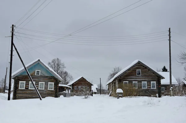 Rússia Região Arkhangelsk Distrito Kargopol Aldeia Niz Inverno — Fotografia de Stock