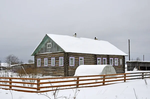 Rusland Archangelsk Regio Kargopol District Oshevensk Dorp Niz Woonhuis Met — Stockfoto