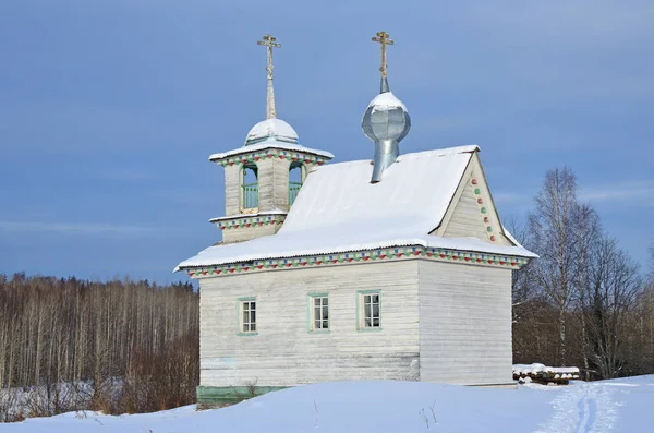 Varvarskaya Village Kapell Zosim Och Savvatiy Vintern 1800 Talet Ryssland — Stockfoto
