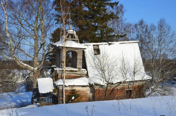 Russia Arkhangelsk Region Plesetsk District Abandoned Village Mikhailovskoye Isakovskaya Chapel — Stock Photo, Image