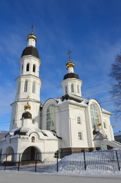 Kyrkan Antagandet Moder Gud Uspenskaya Kyrka Archangelsk Gatan Loginov Ryssland — Stockfoto