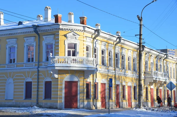 Arkhangelsk Rusya Şubat 2018 Kentsel Planlama Mimarlık Yüzyılların Bina Ticari — Stok fotoğraf