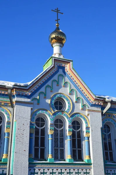 Rosja Archangielsk Kościół Świętego Mikołaja Nasyp Dvina Północnej Severnaya Dvina — Zdjęcie stockowe