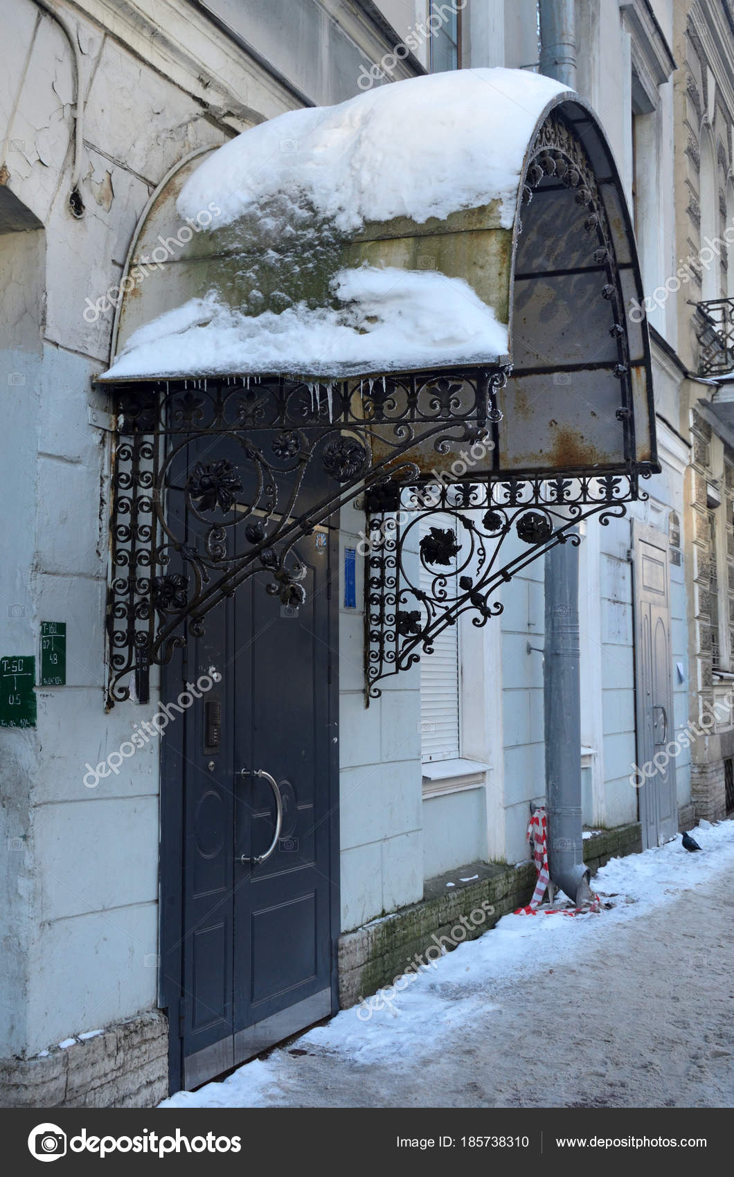 Petersburg Russia February 2018 Decor Canopy Entrance Mqansion