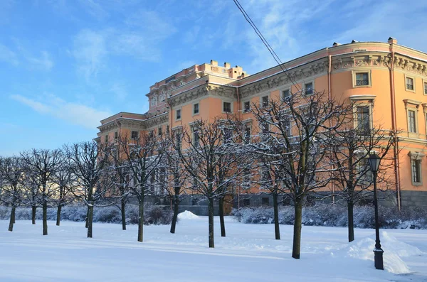 Petersburg Russland Februar 2018 Mikhailovsky Burg Winter Fontanka Sankt Peterburg — Stockfoto