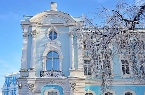 Byggnaden Den Tidigare Smolny Klostret Petersburg Februari — Stockfoto