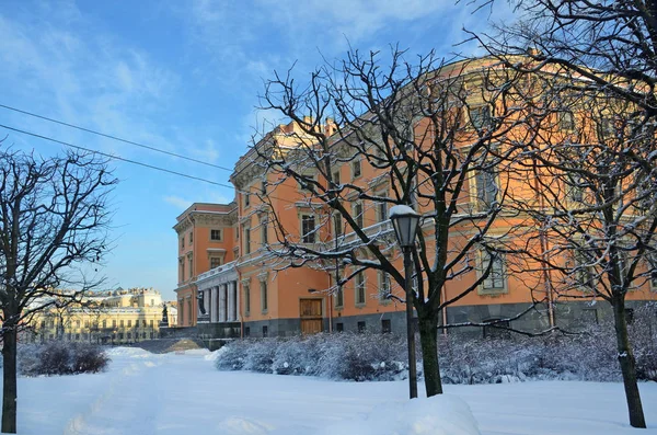 Petersburg Russland Februar 2018 Mikhailovsky Burg Winter Fontanka Sankt Peterburg — Stockfoto