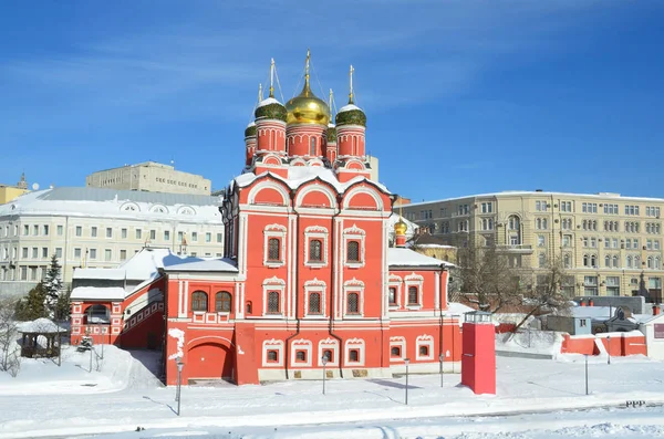 Moskva Znamensky Katedralen Znamensky Kloster Varvarka Street Vinter — Stockfoto