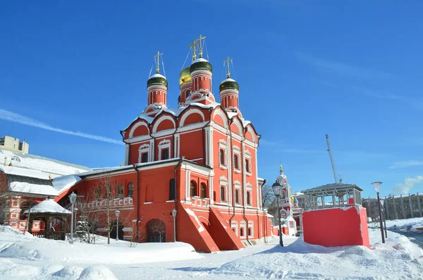 Moskva Znamensky Katedralen Znamensky Kloster Varvarka Street Vinter — Stockfoto