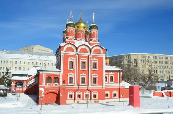 Mosca Cattedrale Znamensky Nel Monastero Znamensky Varvarka Inverno — Foto Stock