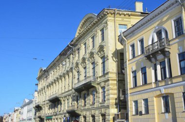 St Petersburg, Rusya, Şubat, 27, 2018. Besobrasov - apartman N. ı. Yafa, 1881-1882 Yapim yili, House. Saint Petersburg, Fontanka Nehri dolgu, ev 24