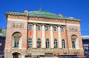 St Petersburg, Rusya, Şubat, 27, 2018. Konyushennaya meydanında kurtarıcı Vernicle Kilisesi. 1737 kutsanan