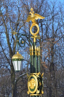 St Petersburg, Rusya, Şubat, 27, 2018. Güzel ışık destek Panteleimonovsky bridge St Petersburg