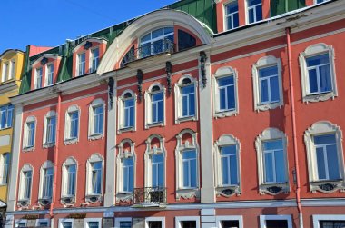 St Petersburg, Rusya, Şubat, 27, 2018. House 14 tarihinde Fontanka Nehri çıkabilir. Olsufievs, 19 yüzyıl evi. Sağ tarafta
