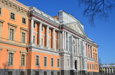 St Petersburg, Rusya, Şubat, 27, 2018. Kışın Mikhailovsky Kalesi. Saint-Petersburg