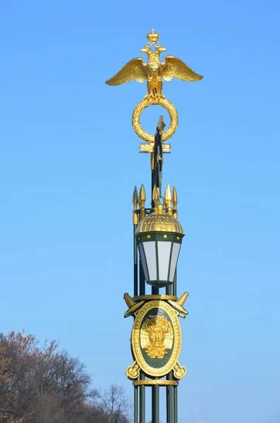 Petersburg Russia February 2018 Beautiful Lighting Support Panteleimonovsky Bridge Petersburg — Stock Photo, Image