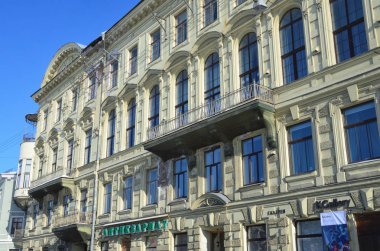 St Petersburg, Rusya, Şubat, 27, 2018. Besobrasov - apartman N. ı. Yafa, 1881-1882 Yapim yili, House. Saint Petersburg, Fontanka Nehri dolgu, ev 24