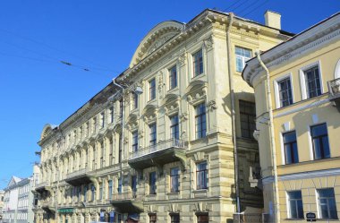 St Petersburg, Rusya, Şubat, 27, 2018. Besobrasov - apartman N. ı. Yafa, 1881-1882 Yapim yili, House. Saint Petersburg, Fontanka Nehri dolgu, ev 24