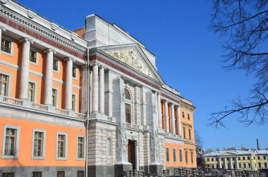 St Petersburg, Rusya, Şubat, 27, 2018. Kışın Mikhailovsky Kalesi'nin cephe. Saint-Petersburg