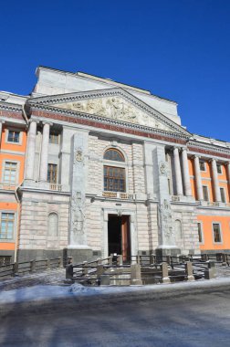 St Petersburg, Rusya, Şubat, 27, 2018. Kışın Mikhailovsky Kalesi'nin cephe. Saint-Petersburg
