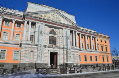 St Petersburg, Rusya, Şubat, 27, 2018. Kışın Mikhailovsky Kalesi'nin cephe. Saint-Petersburg