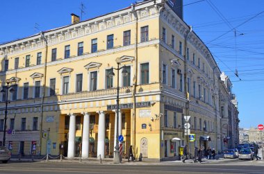 St Petersburg, Rusya, Şubat, 27, 2018. Nevsky prospect house 18. Evi ben G. Neyman - 1812-1815 yıl inşaat 1741, K. B. Kotomin, ev