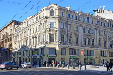 St Petersburg, Rusya, Şubat, 27, 2018. L. J. Ovtsov - S. M. Tedeski daire ev Nevsky prospect üzerinde 16 St Petersburg bina evi
