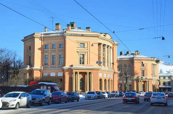 Petersburg Oroszország Február 2018 Bal Jobb Garde Mikhailovsky Kastély 1798 — Stock Fotó