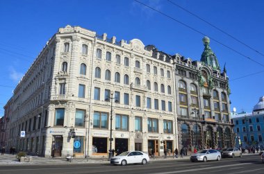 St Petersburg, Rusya, Şubat, 27, 2018. GI Gansen karlı ev 1873-1874 yıl içinde inşa