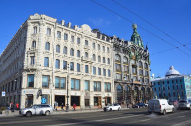 St Petersburg, Rusya, Şubat, 27, 2018. GI Gansen karlı ev 1873-1874 yıl içinde inşa