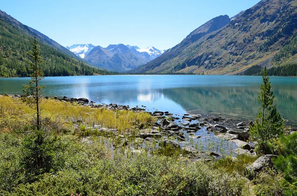 Russia, Altai territory, Ust-Koksinsky district, middle Multinskoye lake in september