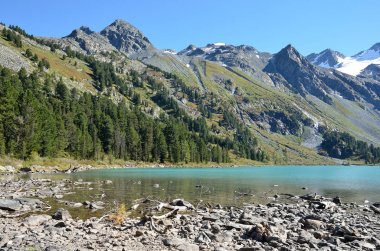 Rusya, Altay Cumhuriyeti, Ust-Koksinsky bölgesi, üst Multinskoye Gölü 
